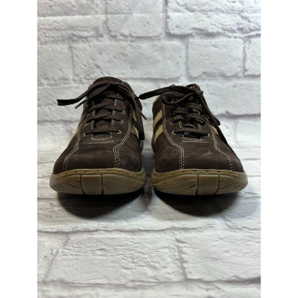 Skechers Critics Leather 2 Tone Chocolate Tan Mens Casual Lace Up Sz 8.5 SN60043 - Picture 4 of 11